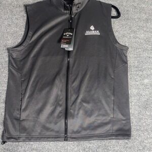 Callaway Weather Series Vest Mens Medium Asphalt Gray Thermal Golf Agawam New